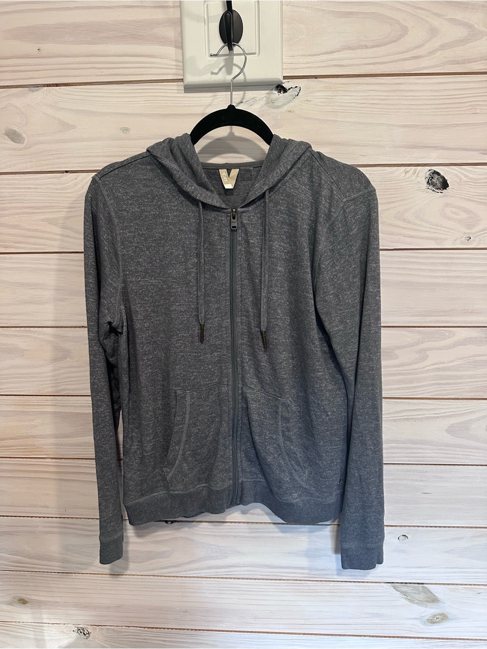 Roxy Heather Gray Zip Front Hoodie
